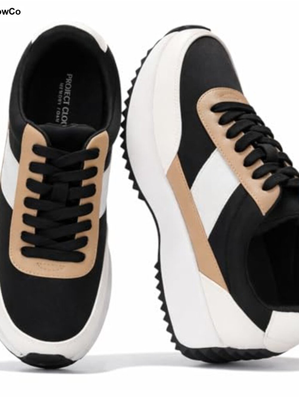 Women's Memory Foam Sneakers Lightweight Lace Up Non-Slip Shoes